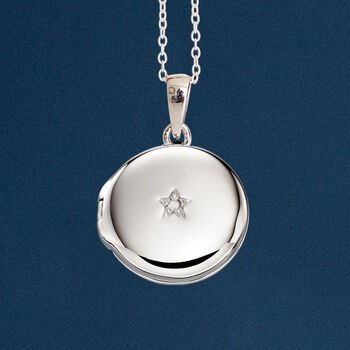 Personalised Small Sterling Silver Star Locket, 2 of 10