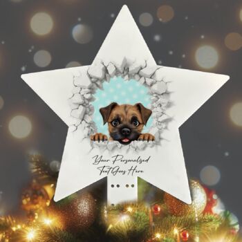 Personalised Christmas Border Terrier Break Through, 9 of 10