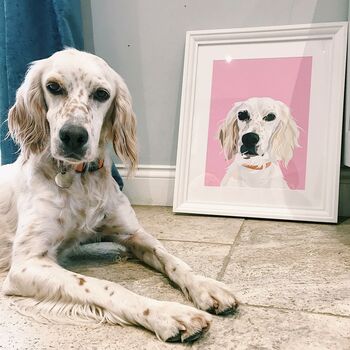 Personalised Pet Dog Portrait Print, 8 of 10