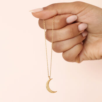 Crescent Moon Pendant Necklace, 10 of 12