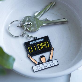 'No Substitute For You' Football Keyring For Dad, 7 of 7