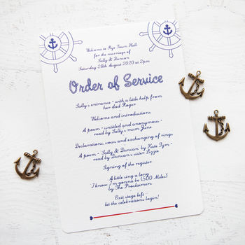 Nautical DIY Wedding Invitation Pack, 7 of 8