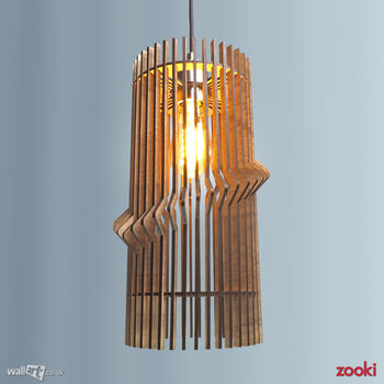 Zooki Four 'Loki' Wooden Pendant Light, 3 of 7