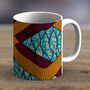 Purple, Blue And Orange African Print Fabric Mug 23, thumbnail 2 of 2