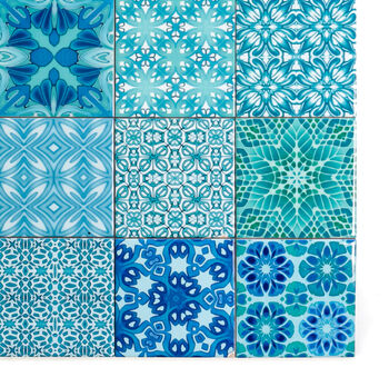 Mix And Match Ceramic Tiles Turquoise Mix, 3 of 12