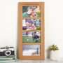Solid Oak Personalised Multi Photo Frame Four Aperture, thumbnail 1 of 6