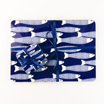 Navy Blue Ocean Shoal Placemats, 2 of 12