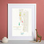 New York City Marathon Route Map Personalised Art Print, thumbnail 1 of 7