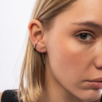 Fine Diamond Sterling Silver Ear Suspension Earrings, 2 of 12