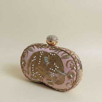 Elephant Oval Pink Clutch, 2 of 12