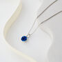 Sapphire Blue Swarovski Crystal Pendant Necklace, thumbnail 1 of 4