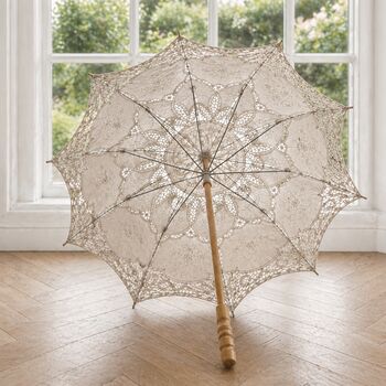 Victorian Lace Umbrella Sun Wedding Summer Parasol, 4 of 6