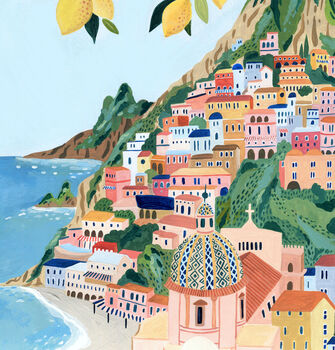 Positano, Amalfi Coast Italy, Travel Art Print, 4 of 7