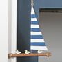 Seagulls On Raft With Blue And White Sail Decoration, thumbnail 1 of 3