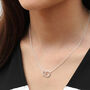 Gold Plated Or Sterling Silver Infinity Rings Necklace, thumbnail 2 of 7