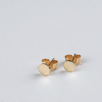 Solid Gold Pin Stud Earrings, 6 of 8