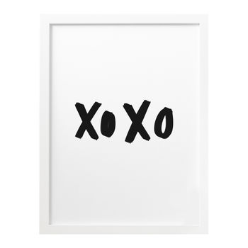 Xoxo Hugs And Kisses Typography Print, 2 of 2