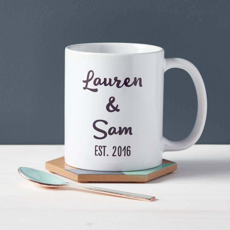 Personalised Couples Mug By Owl And Otter 4034