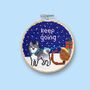 Keep Going Husky Cross Stitch Kit, thumbnail 1 of 9