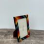 Natalini Multicoloured Rainbow Diagonal Striped Photo Frame, thumbnail 1 of 3