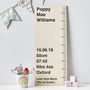 Personalised Wooden Birth Ruler, thumbnail 2 of 12