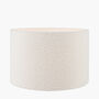 White Boucle Cylinder Lampshade For Table Lamps, thumbnail 2 of 7