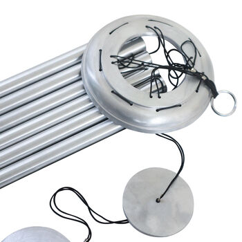 Engraved 30 Inch Aluminium Wind Chime Silver Finish, 5 of 9