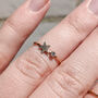 Grey Diamond Stacking Ring With Gold Star, thumbnail 4 of 4