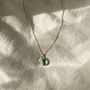 Semi Precious Birthstone And Leaf Initial Necklace, thumbnail 4 of 9