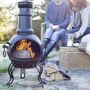 Steel Chiminea With Grill With A Choice Of Three Sizes, thumbnail 2 of 6