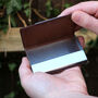 Personalised Brown Leatherette Business Card Holder, thumbnail 2 of 4
