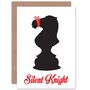 Silent Knight Chess Game Xmas Christmas Card, thumbnail 1 of 4