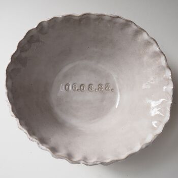 Handmade Personalised Ceramic Special Date Ring Dish, 2 of 9