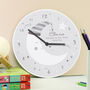 Personalised Moon Wooden Nursery Clock Gift, thumbnail 4 of 4