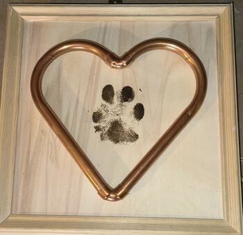 Personalised Copper Pipe Heart Frame, 2 of 3