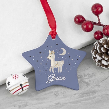 Personalised Star Ceramic Christmas Decoration, 5 of 12