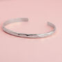 Wide Hammered Cuff In Sterling Silver, thumbnail 8 of 8