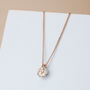 Crystal Pendant Rose Gold Necklace, thumbnail 2 of 4