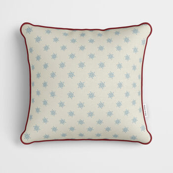Christmas Blue Patchwork Cushion, 3 of 7