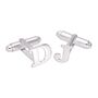Sterling Silver Initial Letter Cufflinks, thumbnail 4 of 7