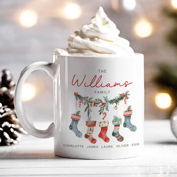 Personalised Family Name Christmas Mug, 3 of 4