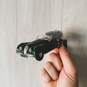 Green Jaguar Xk 120 With Christmas Tree, 2 of 2