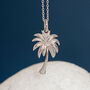 Sterling Silver Palm Tree Necklace, thumbnail 2 of 12