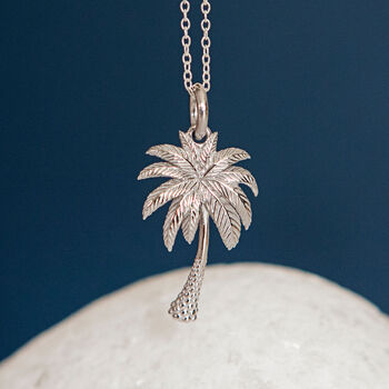 Sterling Silver Palm Tree Necklace, 2 of 12