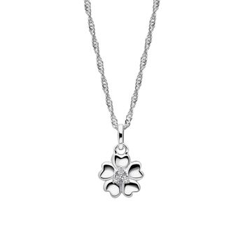 Sterling Silver And Gemstone Flower Necklace, 2 of 5
