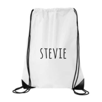 Personalised Zip Up Drawstring Gym Bag, 3 of 4