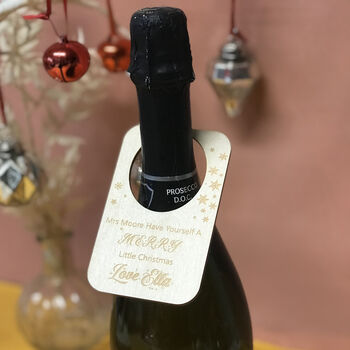 Personalised Christmas Bottle Label Teacher Gift, 3 of 8
