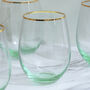 G Decor Set Of Four Lazaro Green Ombre Tumbler Glasses, thumbnail 2 of 4