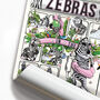 Zebras In The Bathroom, Funny Toilet Art, thumbnail 2 of 7
