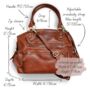 Leather Tote With Zip Pocket, Tan, thumbnail 7 of 7
